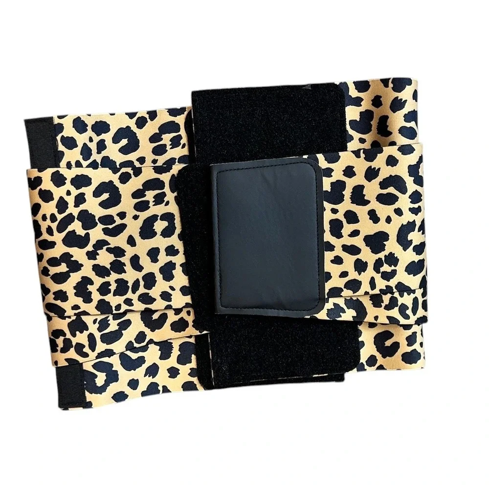 Leopard Print Waist Trainer Snatch Bandage Wrap Belt Tan Black Size M